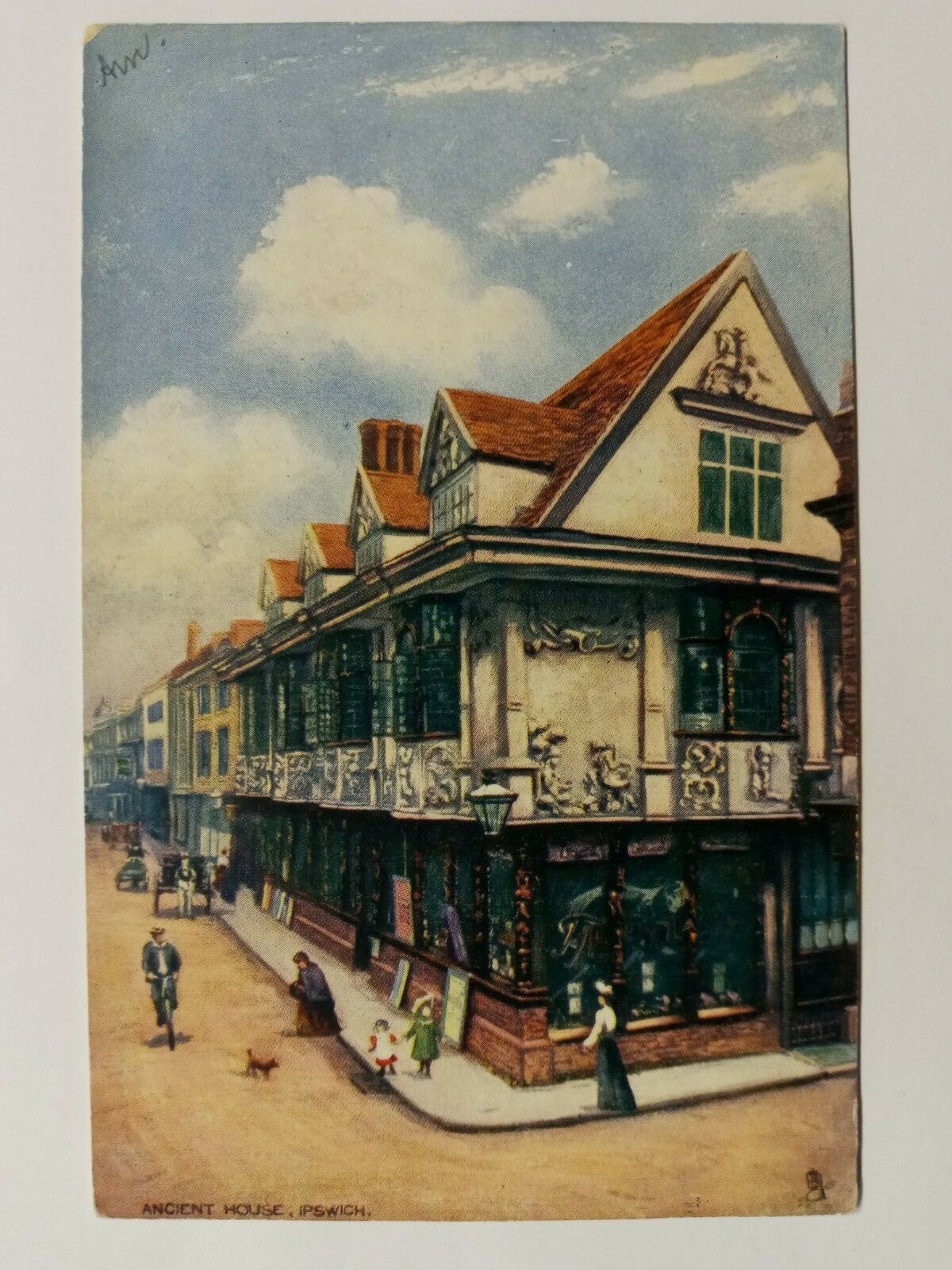 Tuck\'s Oilette Ancient House Ipswitch Vintage Postcard Unused Art