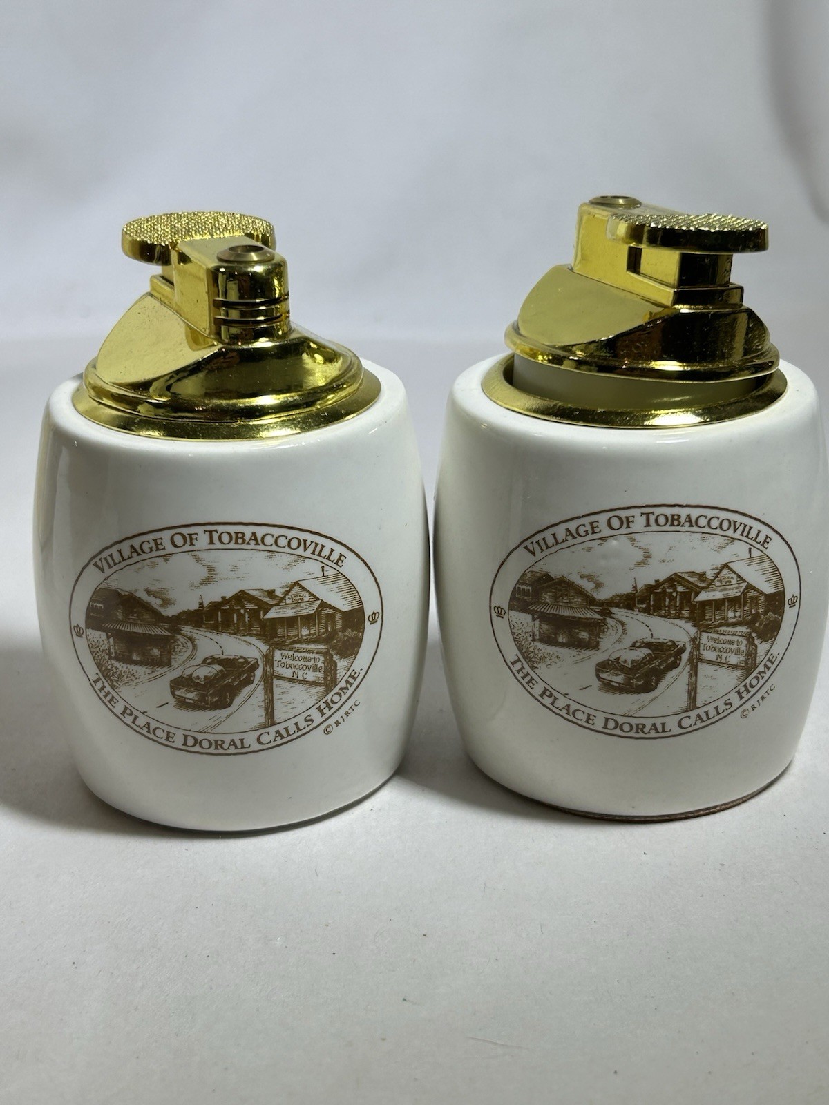 Lot of 2 Vintage Village of Tobaccoville NC North Carolina Doral Lighter NOS Lot of 2 Vintage Village of Tobaccoville NC North Carolina Doral Lighter NOS