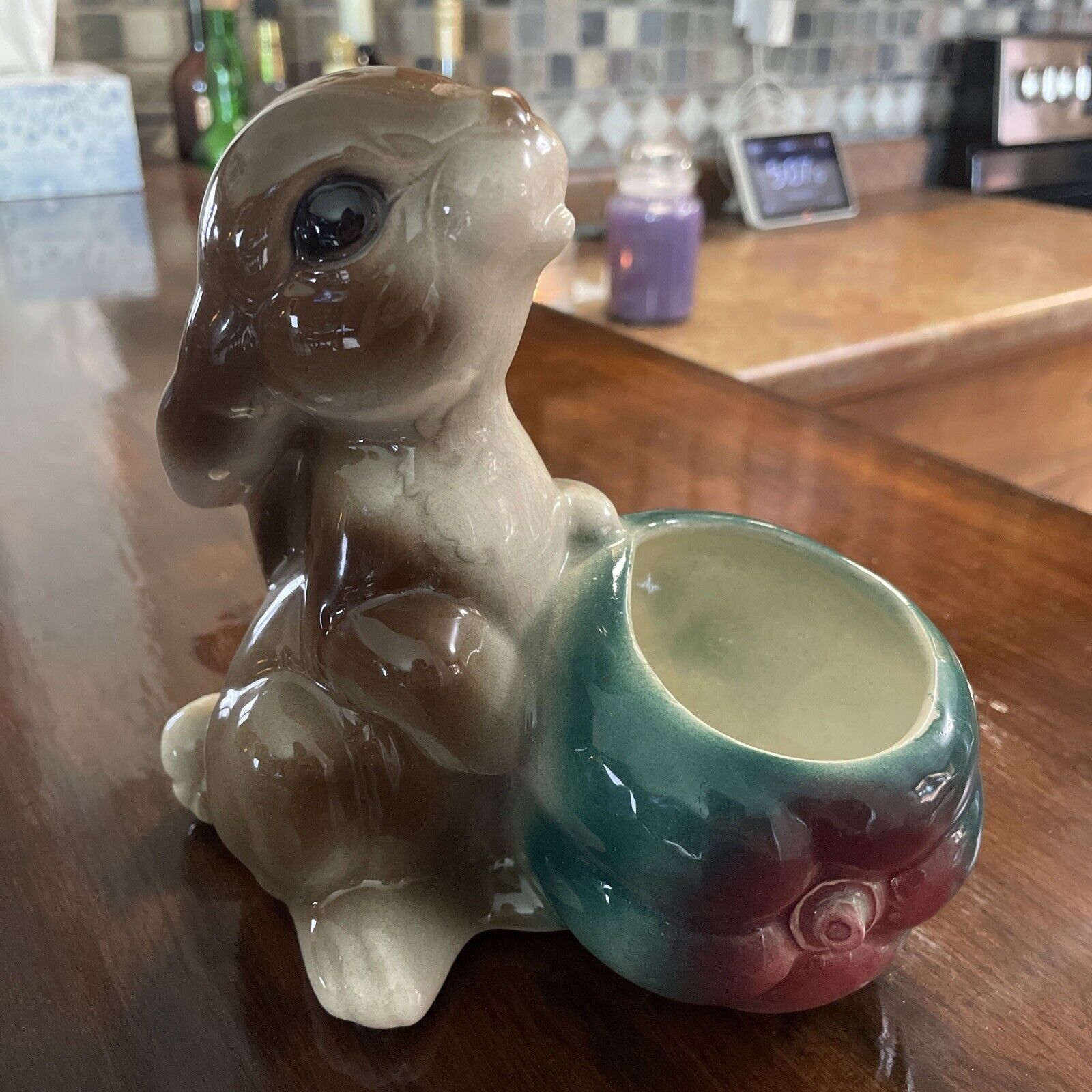 Vintage Royal Copley  Bunny Rabbit Ceramic Planter 6.5\