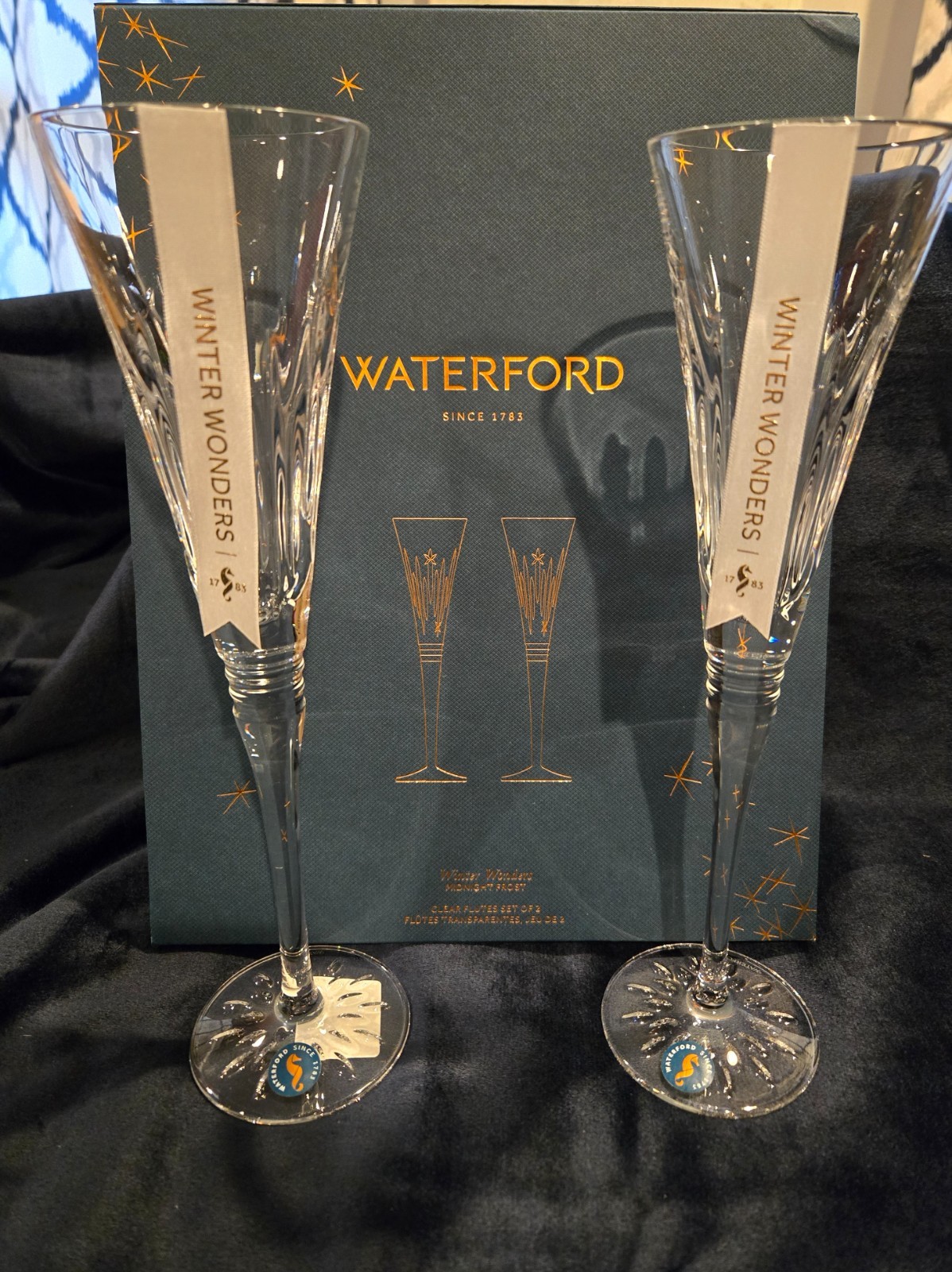 Waterford Winter Wonders Collectible Series Champagne Flutes. NEW. Set of 2 Waterford Winter Wonders Collectible Series Champagne Flutes. NEW. Set of 2