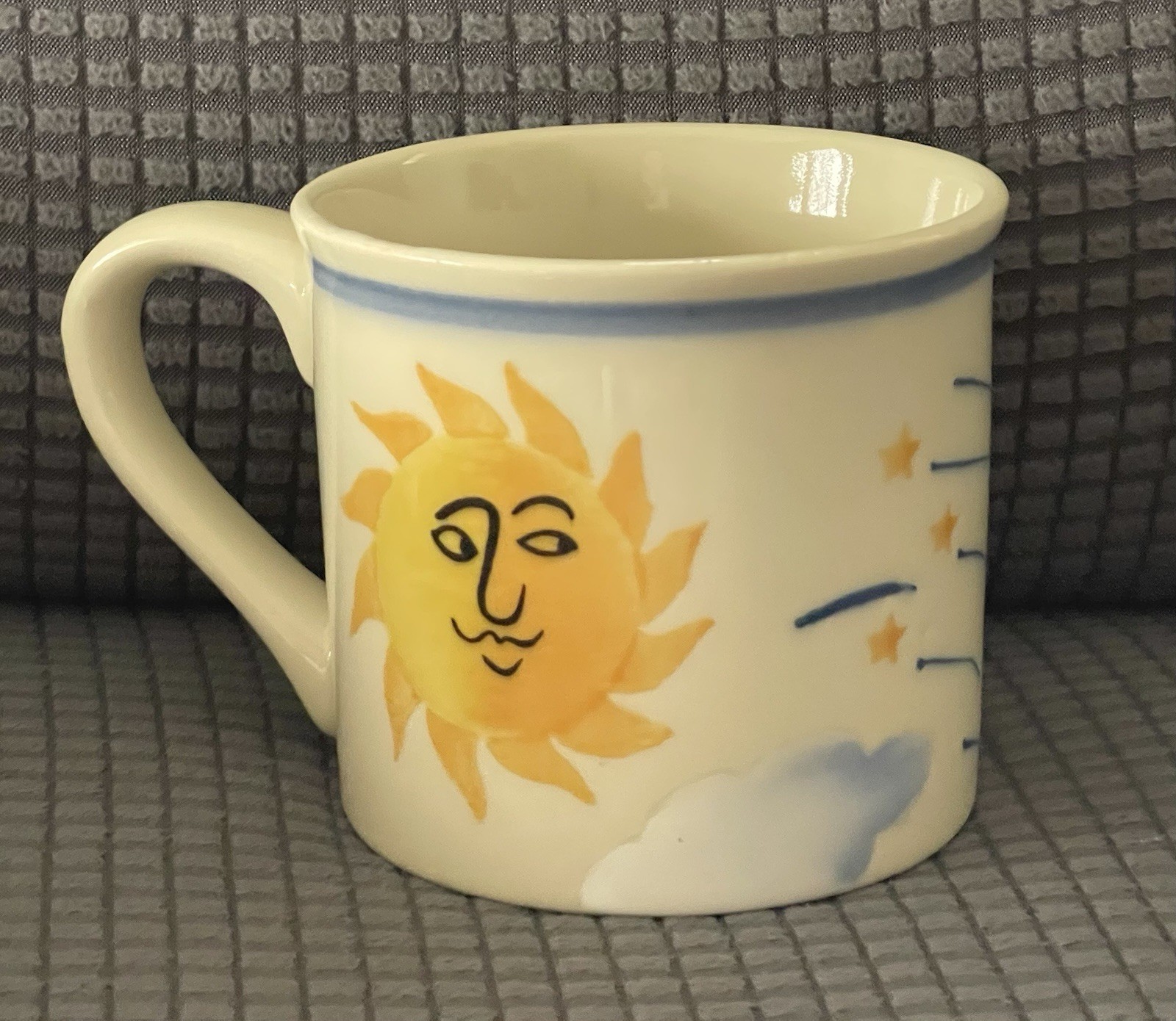Vtg Unused Hartstone For Starbucks Barista Celestial Sun Moon Clouds Coffee Mug