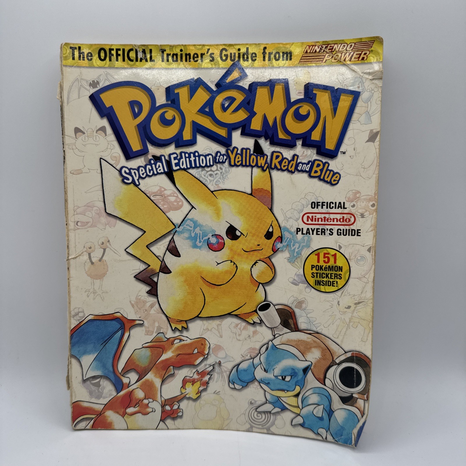 Vintage 1999 Official Pokemon Special Edition Yellow Red and Blue Trainers Guide