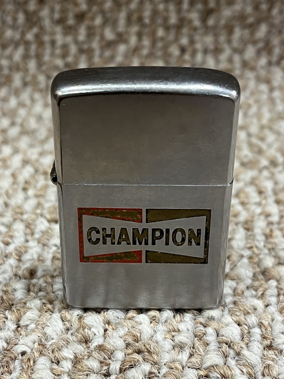 Vintage 1975 Zippo Champion Spark Plug Advertising Lighter