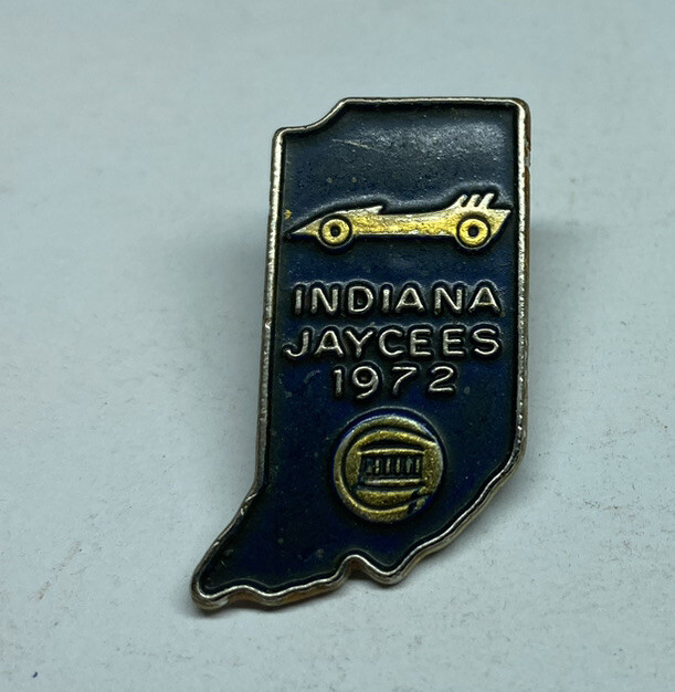 Vintage Indiana Jaycees 1972 Pinback Metal Lapel Pin