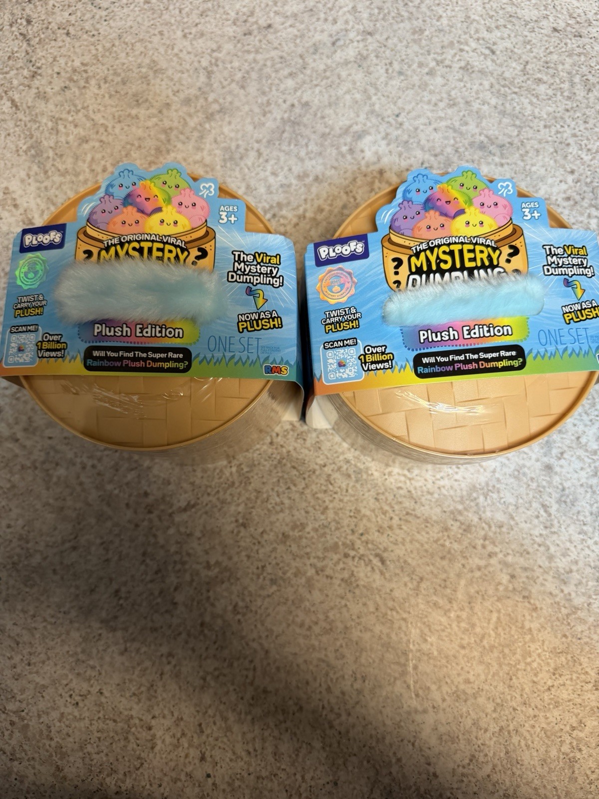 Lot of 2 RMS Mystery Dumpling Ploofs Rainbow Plush Edition Crazy Fun SEALED 2026