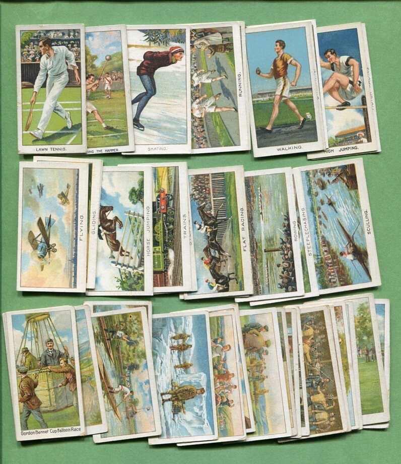 1925 A. BOGUSLAVSKY LTD. TURF SPORTS RECORDS 50 COMPLETE TOBACCO CARD SET