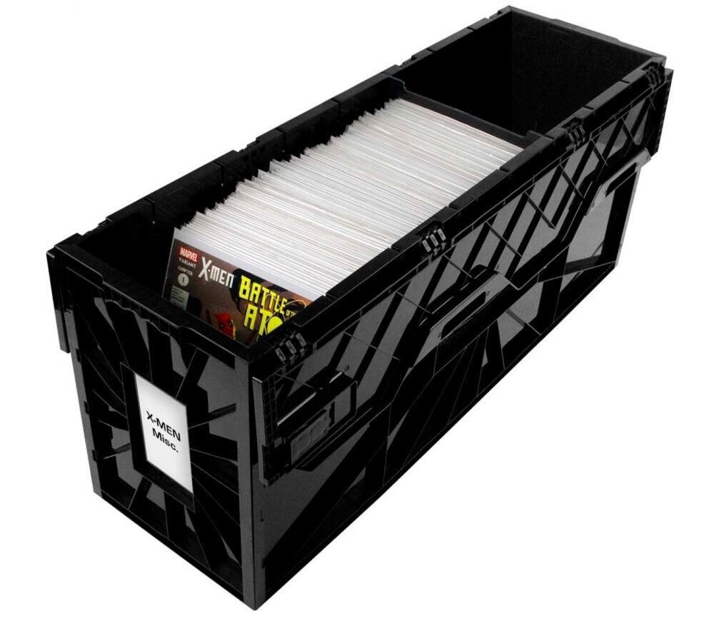 BCW LONG Comic Book Storage Box Bin Heavy Duty Plastic Stackable Hold 300 Bags