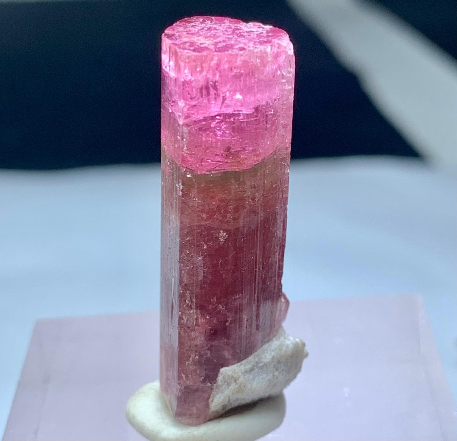 Natural Pink Tourmaline Crystal | Vibrant Terminated Specimen | Raw Gemstone