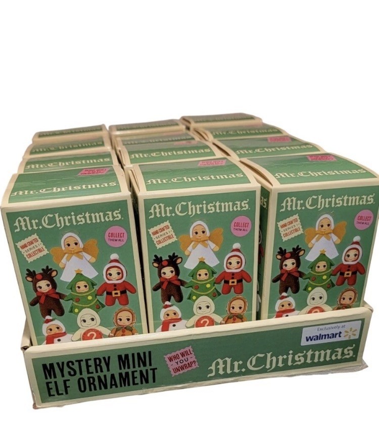 Mr. Christmas Mystery Mini Elf Ornament Full Case Of 12 Vintage Style NEW
