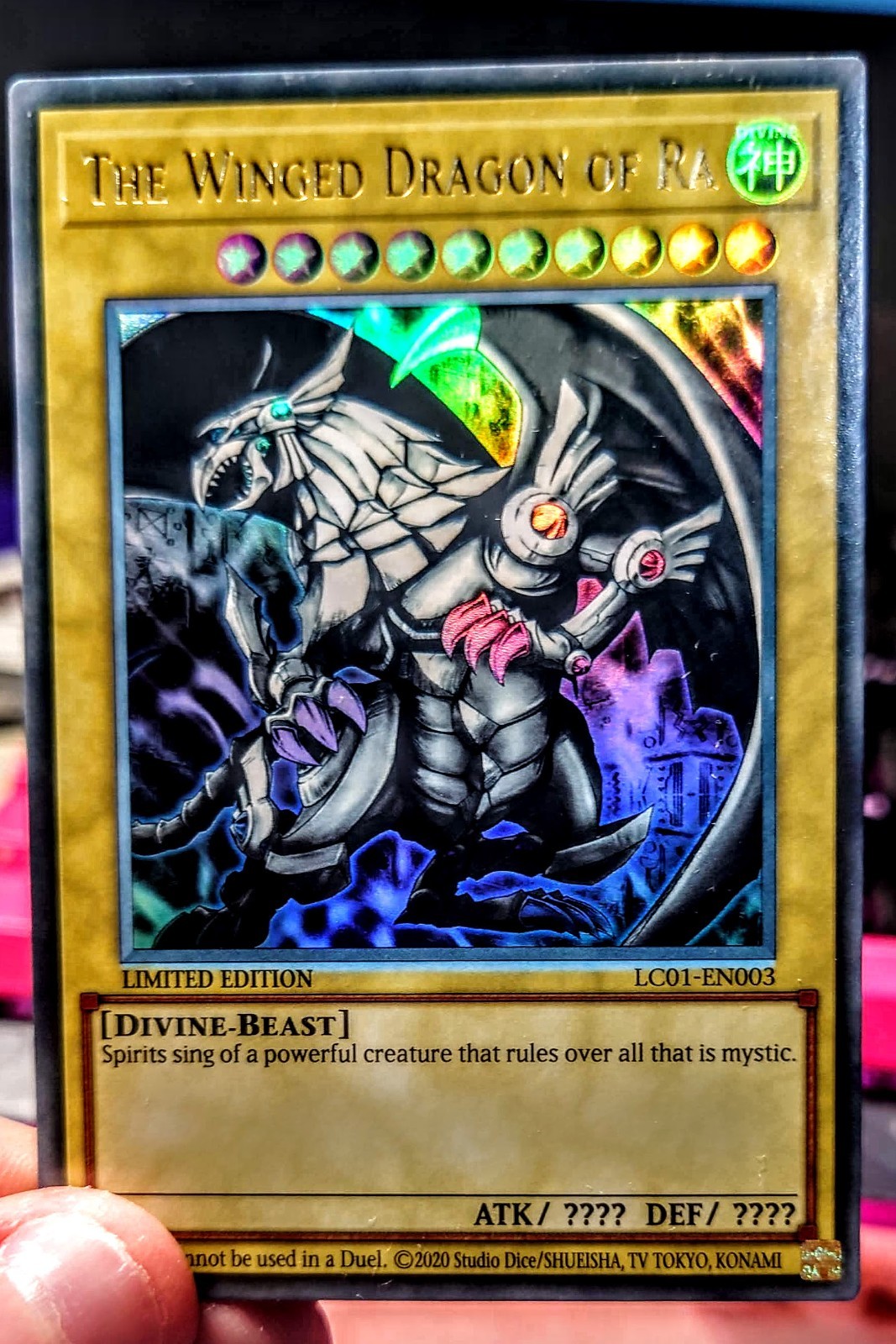 Yu-Gi-Oh Ghost Rare Style The Winged Dragon of Ra