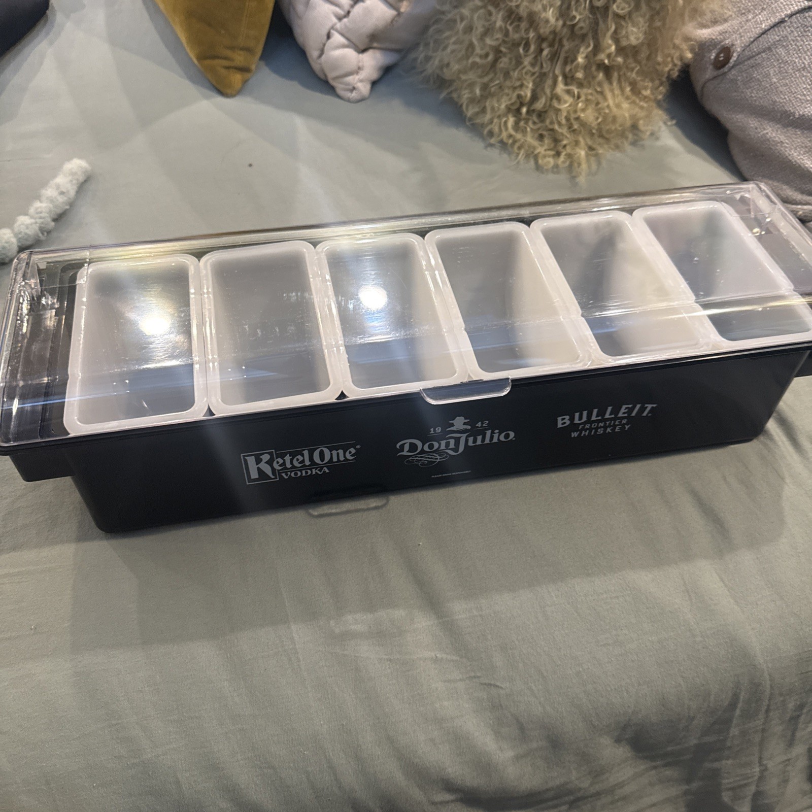 Ketel One Don Julio Bulleit Bar Garnish Tray Condiment Caddy