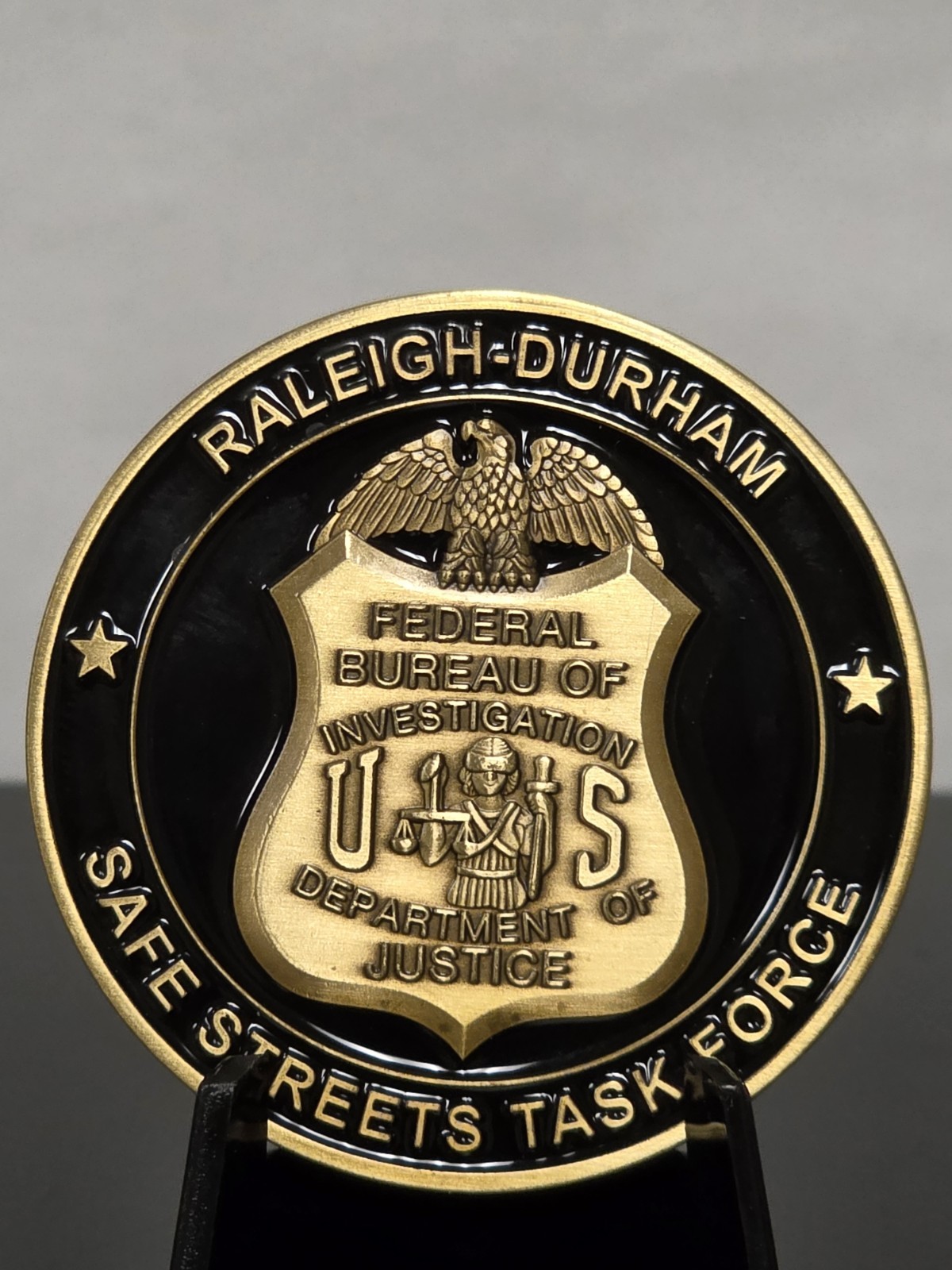 🔥RARE🔥FBI SSTF RALEIGH SAFE STREETS TASK FORCE CHALLENGE COIN 