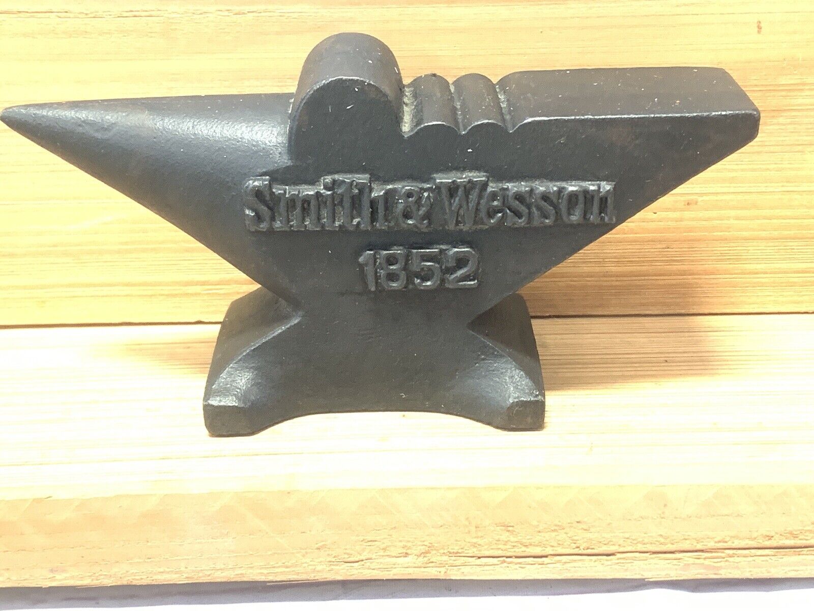 Smith & Wesson 1852 Cast Iron Anvil Salesman Sample Man Cave Decor Gunsmith Gift