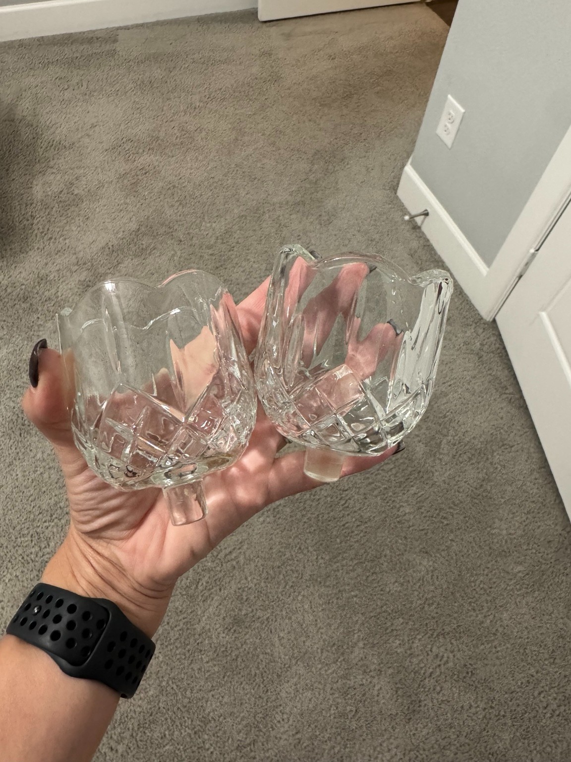 Vintage Homeco Tulip Glass Votive Holders – Pair Vintage Homeco Tulip Glass Votive Holders – Pair