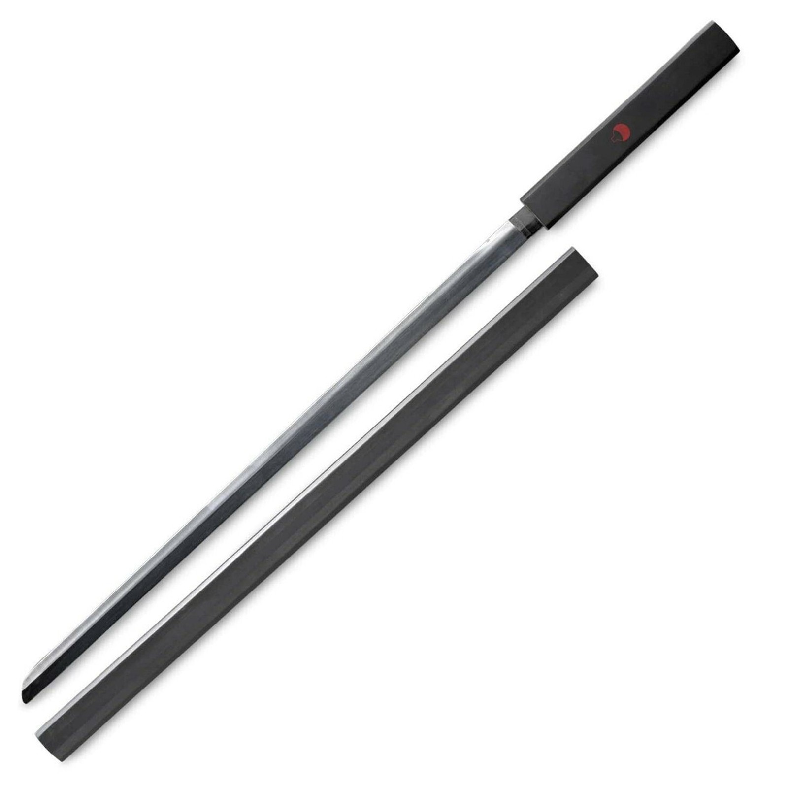Anime BLACK SASUKE KUSANAGI GRASS CUTTER STEEL NINJA SWORD KATANA COSPLAY PROP