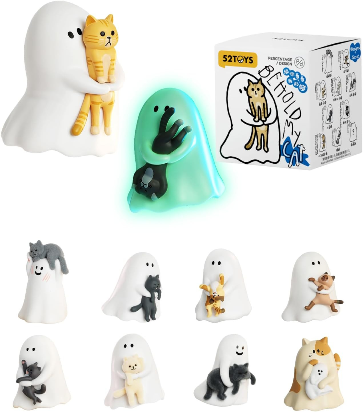 Ghody - Behold My Cat Blind Box, 2Pcs Collectible Toy Kawaii Action Figures Crea Ghody - Behold My Cat Blind Box, 2Pcs Collectible Toy Kawaii Action Figures Crea