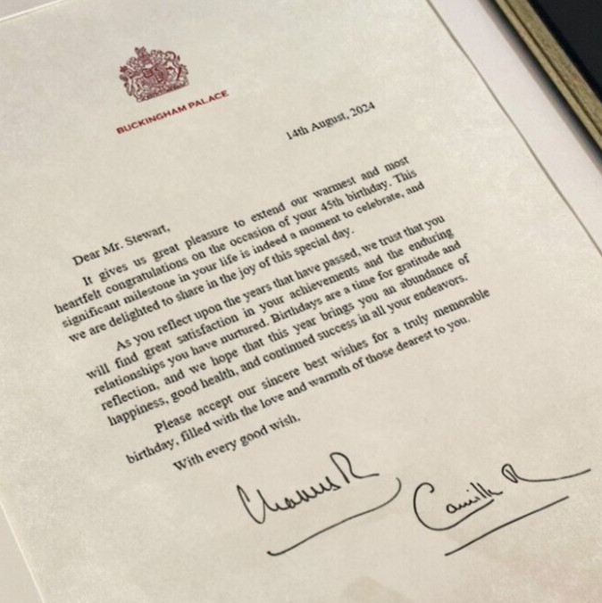 SIGNED King Charles Camilla Personalized Buckingham Palace Letter