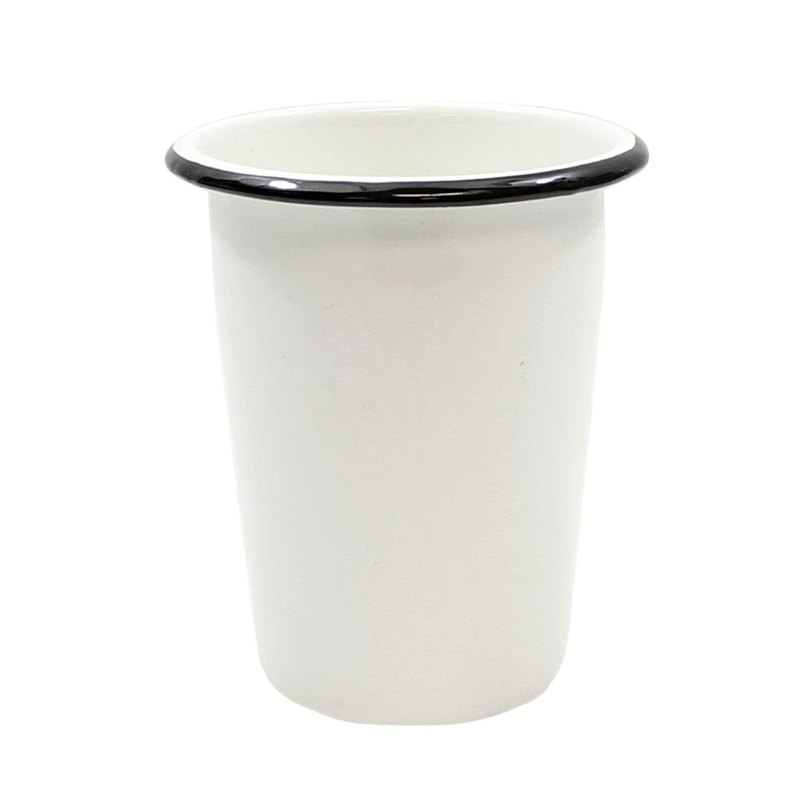 TableCraft 80011 Enamelware Collection Tumbler Cup, White with Blac... Fast Ship