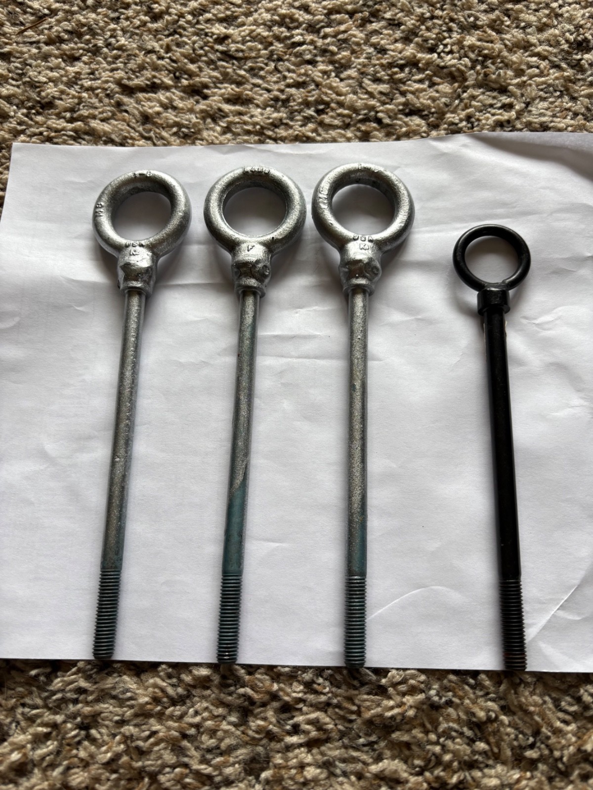 One BIG ,LARGER, Heavy Duty,12 foot skeleton Back Loop Screw \