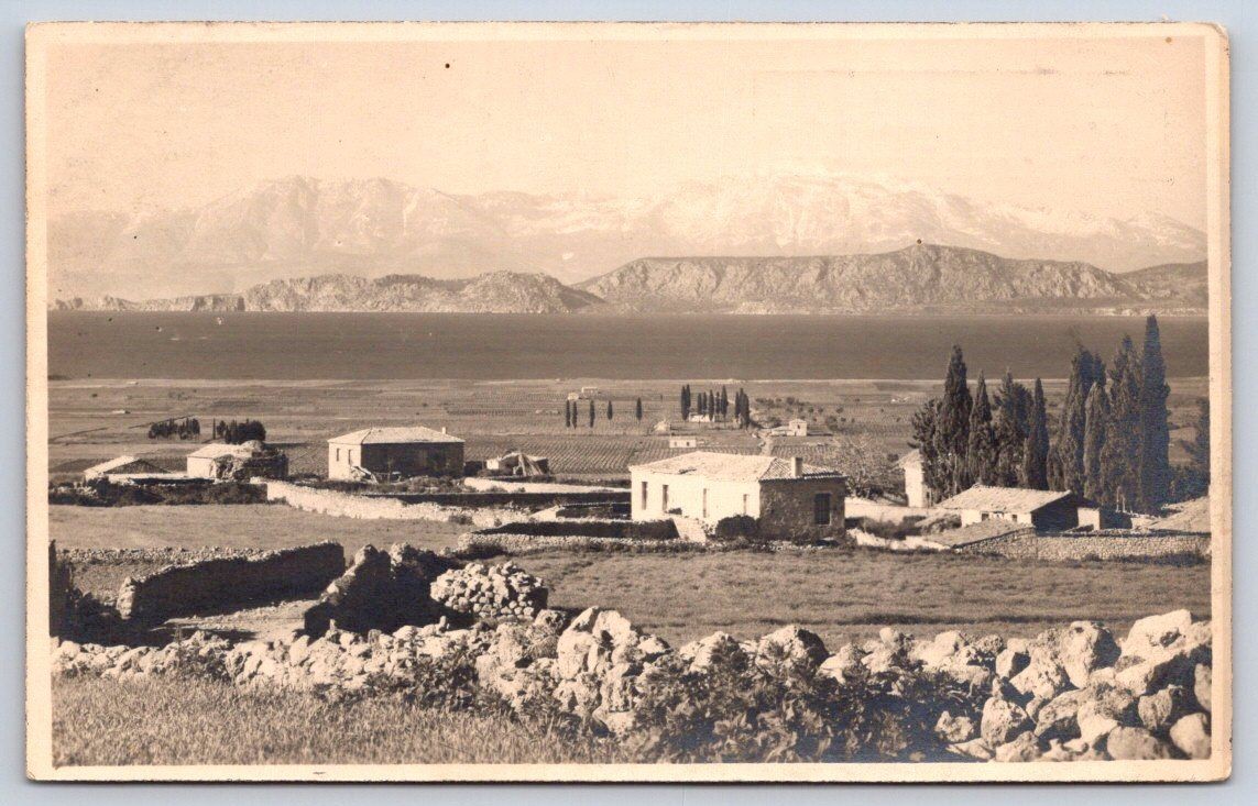 Antique Greece Postcard Korinth Gulf Kithairon Perachora 1931 RPPC Antique Greece Postcard Korinth Gulf Kithairon Perachora 1931 RPPC