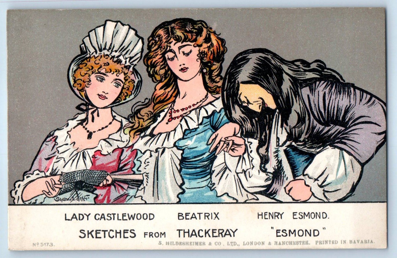 c1910\'s Sketchers From Thackery Esmond Sydney Carter Signed Artist Postcard