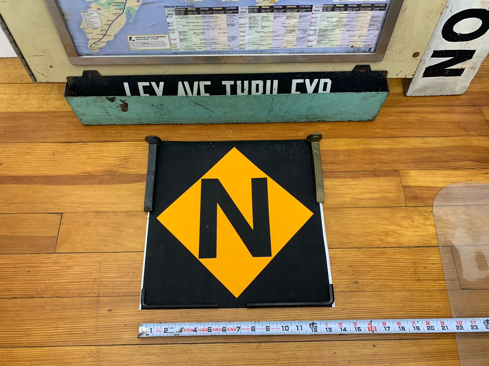 R27/30 1984 NY NYC SUBWAY ROLL SIGN RARE N LINE BROOKLYN BROADWAY CONEY ISLAND