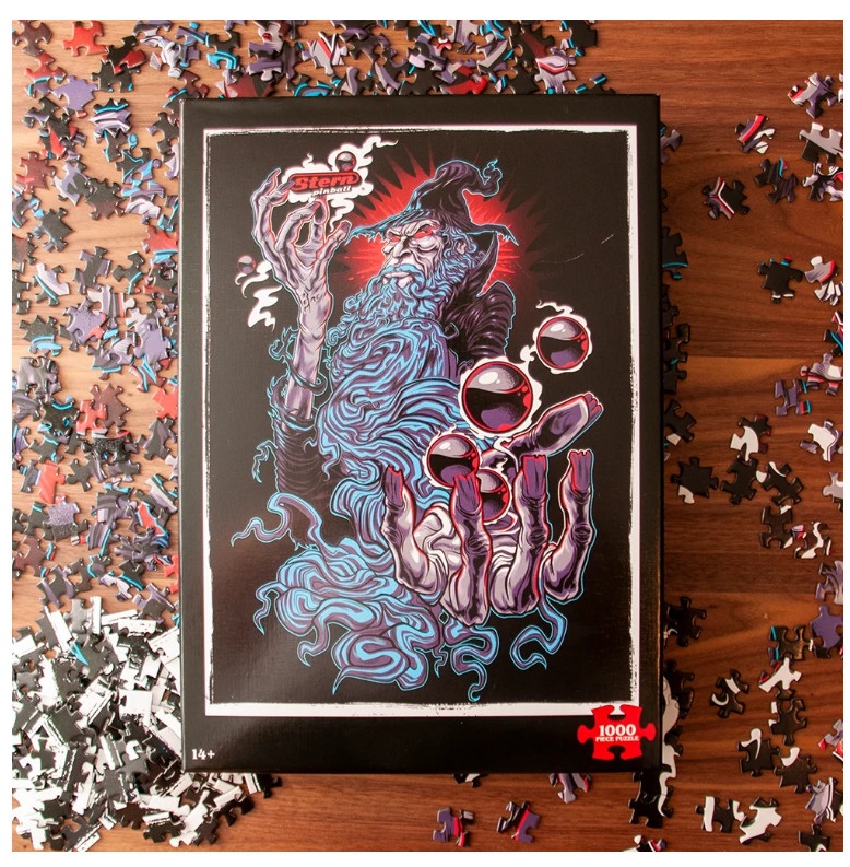 Stern Pinball Wizard Puzzle by Zombie Yeti – 1,000 Pieces - Measures 27.95\