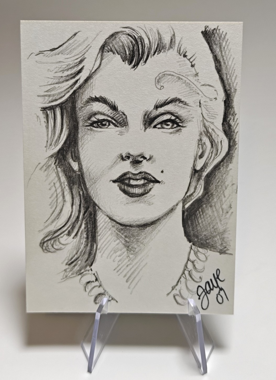 Connie Persampieri 2007 Breygent Marilyn Monroe Shaw Family Sketch Card 1/1 Auto