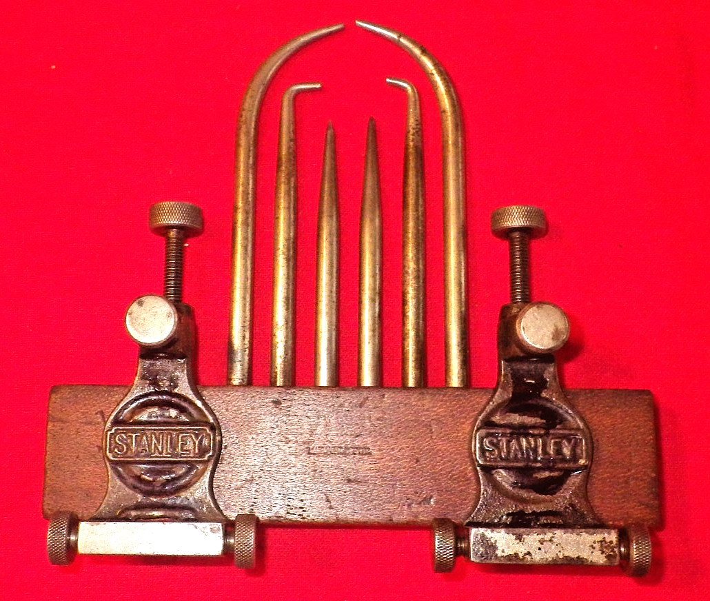 RARE STANLEY NO. 6 TRAMMEL SET, SCRIBES, VICTORY LOGO (1912-1918) RARE STANLEY NO. 6 TRAMMEL SET, SCRIBES, VICTORY LOGO (1912-1918)
