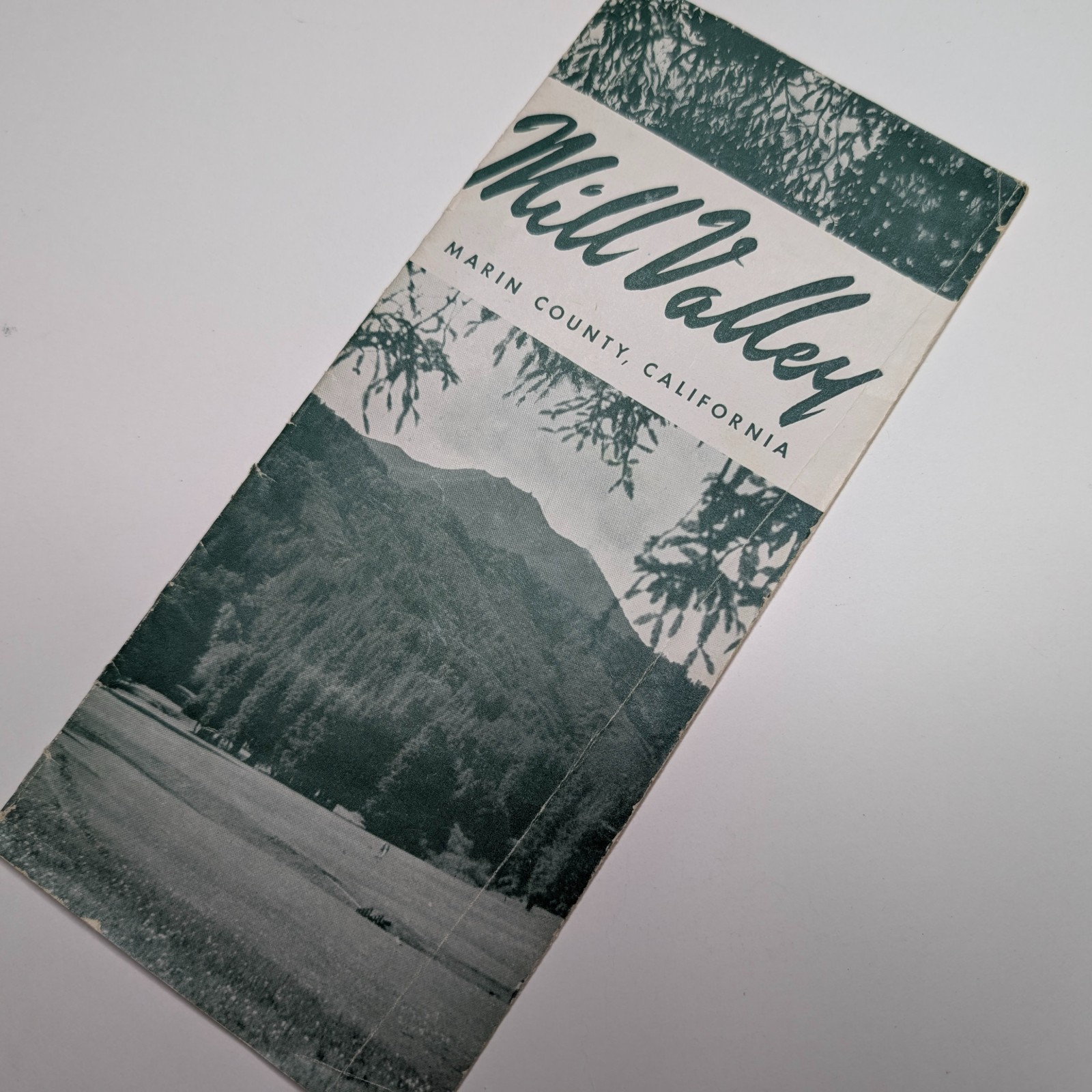 c1950 Mill Valley Marin County CA Chamber of Commerce Brochure Map Mt Tam Vtg