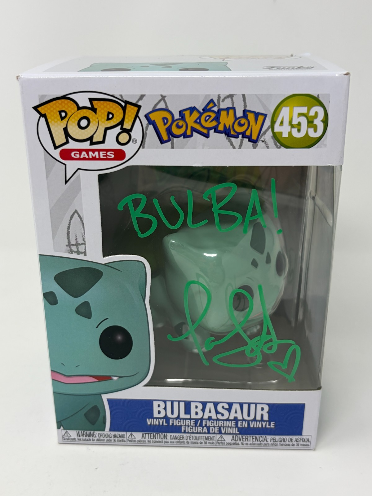 Tara Sands Pokemon Bulbasaur #453 Signed Funko Pop JSA Certified Autograph