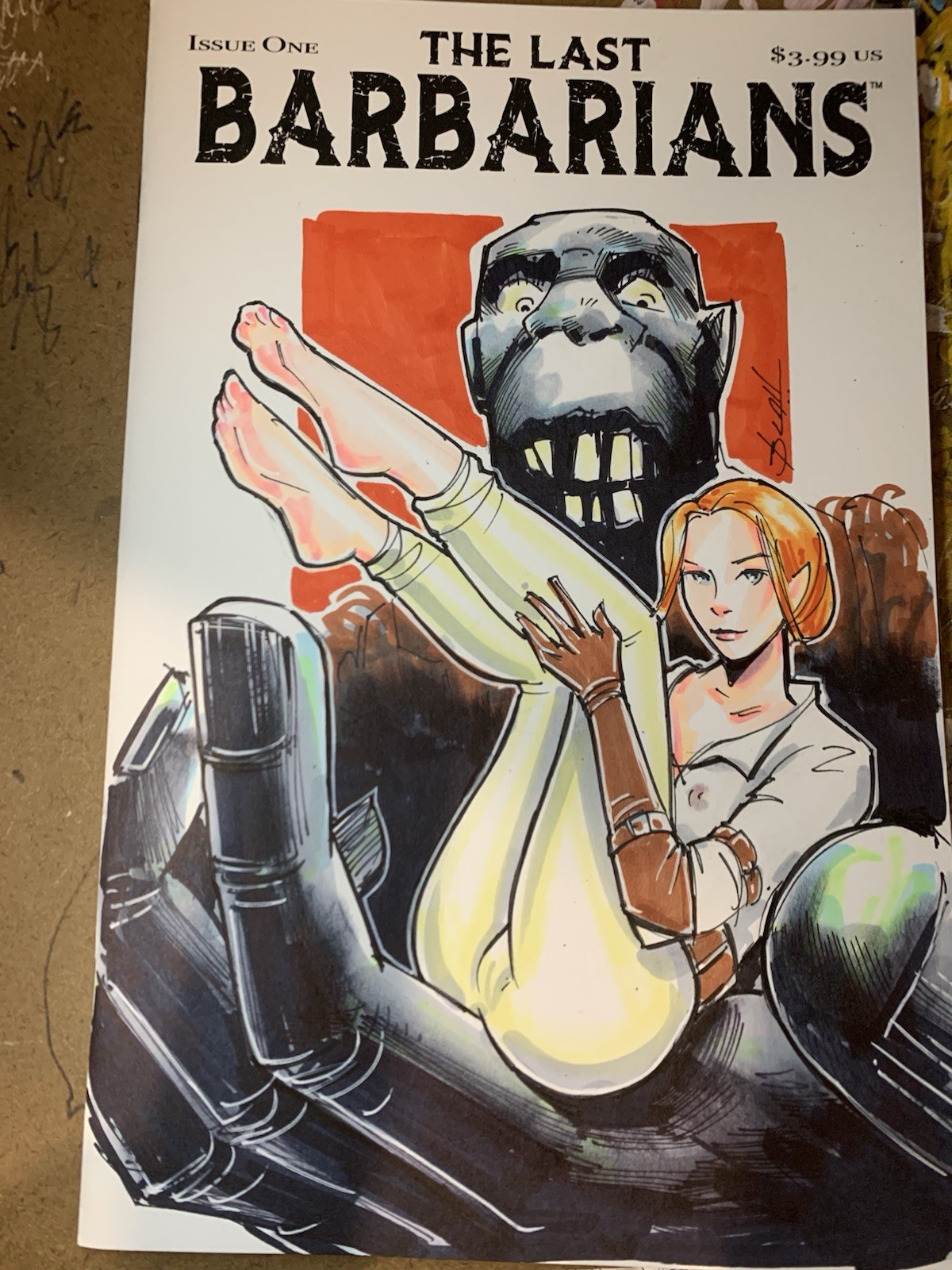 The Last Barbarians 1 Original Sketch Civer Variant 