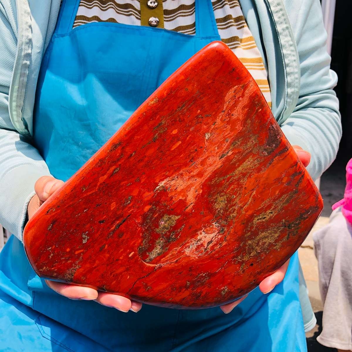 14.14LB Large Natural Red Jasper ore standard Quartz Crystal Healing Sample 5915