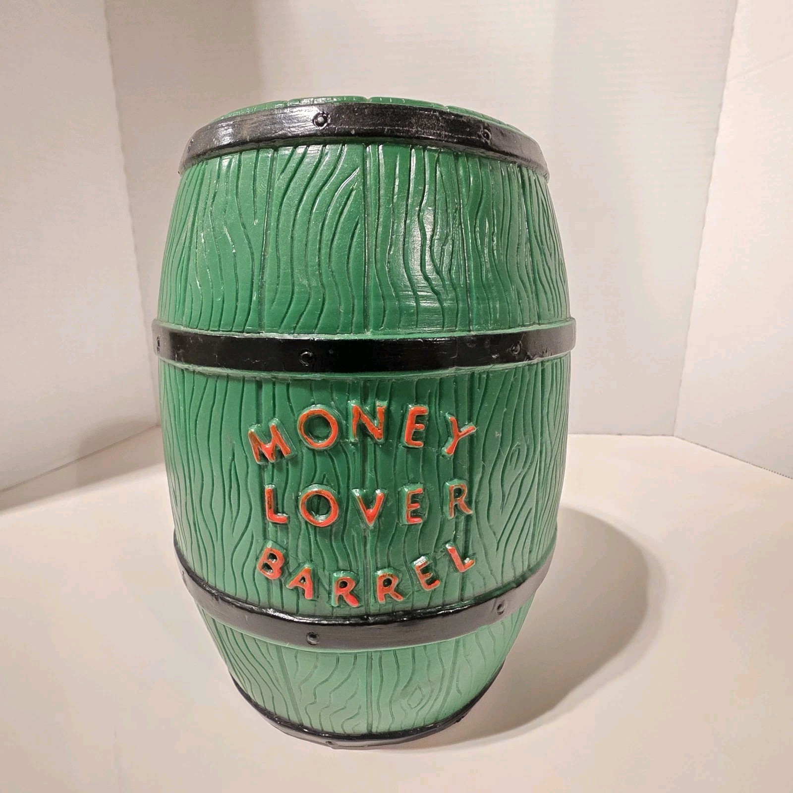 Vintage 1971 New York Vinyl Products Money Lover Barrel Bank - MST3K Tom...
