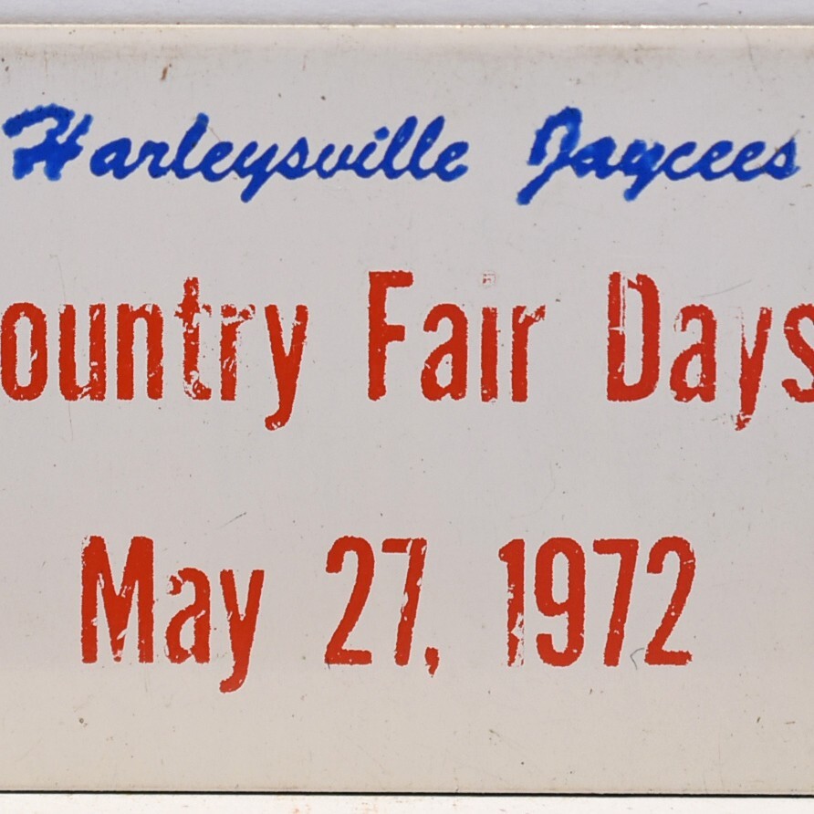 1972 Harleysville Jaycees Country Fair Antique Auto Car Show Pennsylvania Plaque