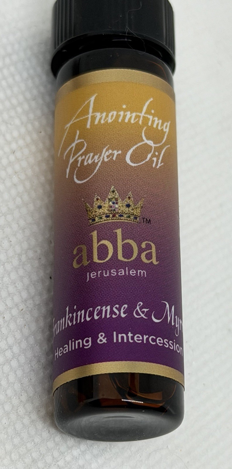 Abba Jerusalem Frankincense & Myrrh Anointing Prayer Oil 1/4 oz Sealed Open Box