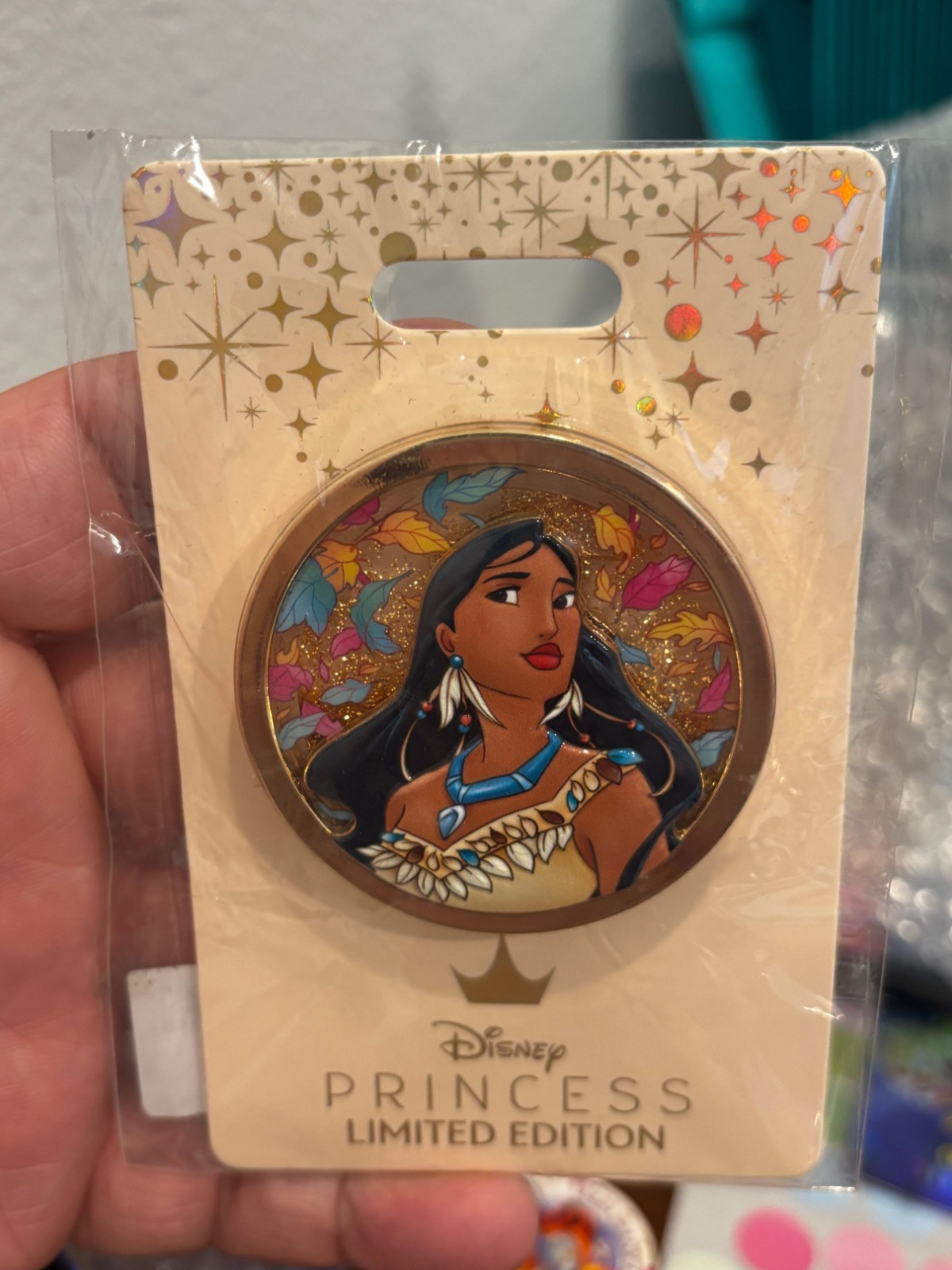 WDI d23 Disney Glitter Princess Pin - Pocahontas