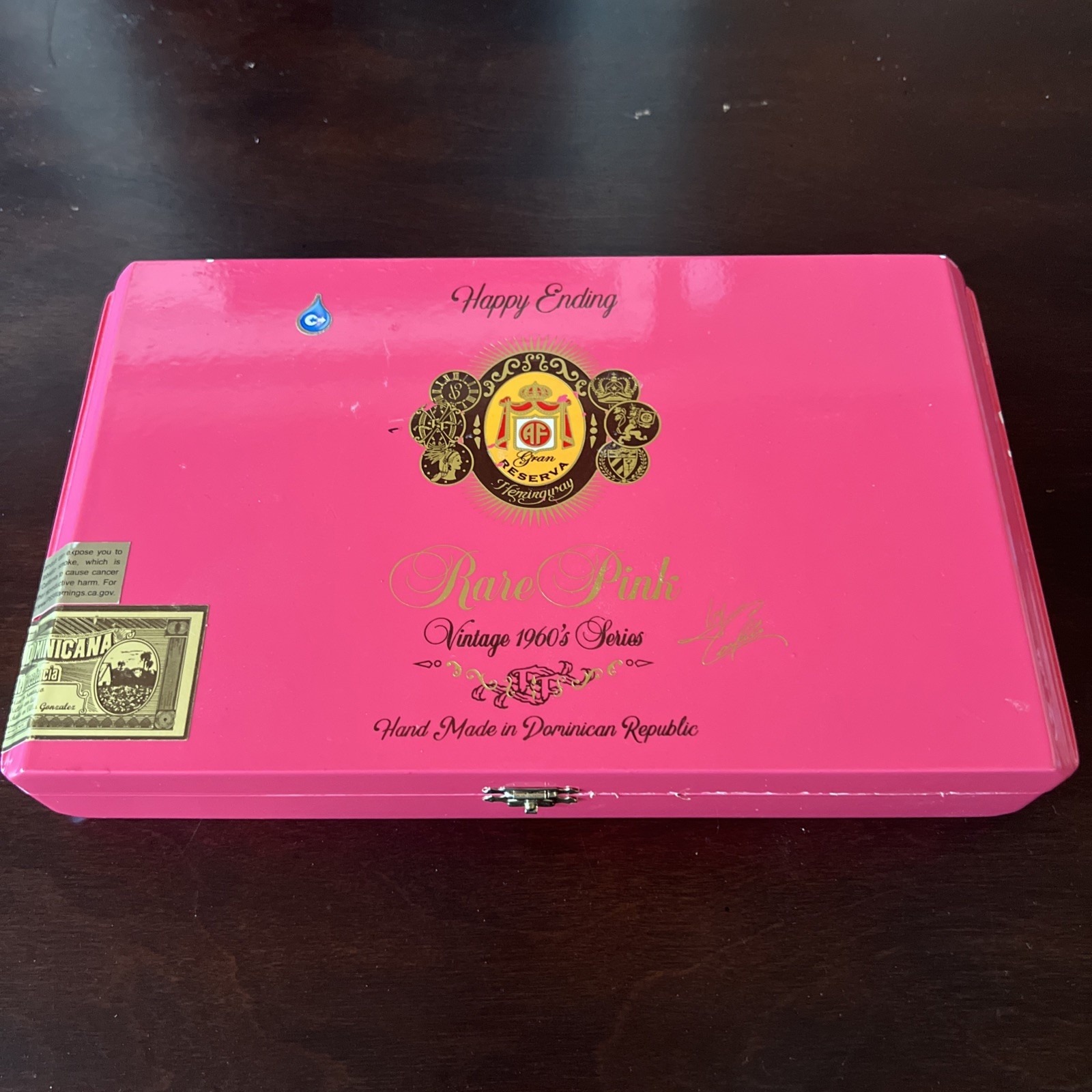 A. Fuente Rare Pink Cigar Box Dominican Republic Empty Wood