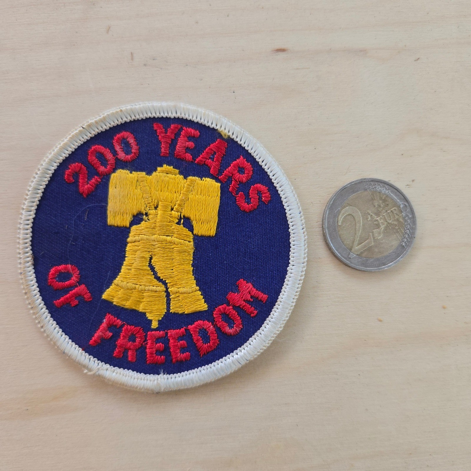 VTG 1976 Bicentennial 200 Years Of Freedom Liberty Bell Patch Blue Red White USA