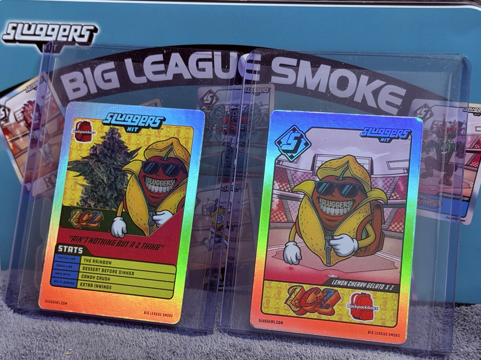 Sluggers Hit Lemon Character Holo Trading Card Shades Grill Ballpark Non-Sport