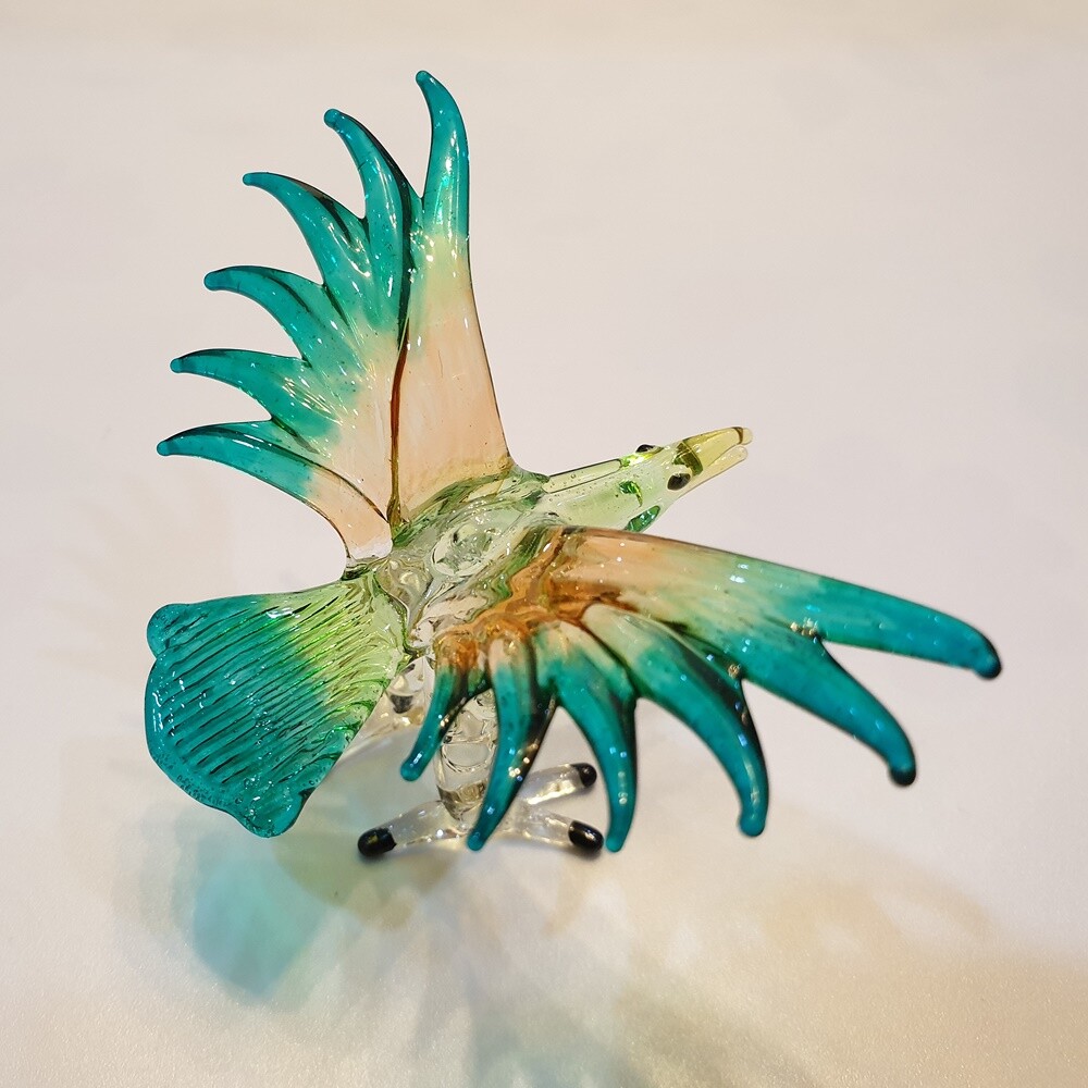 Eagle Figurine Multicolor Art Hand Blown Animal Glass Mini Collect Home Gift