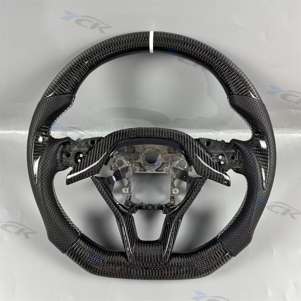 Carbon fiber black leather sports steering wheel for 2018-2023 Honda Accord Carbon fiber black leather sports steering wheel for 2018-2023 Honda Accord