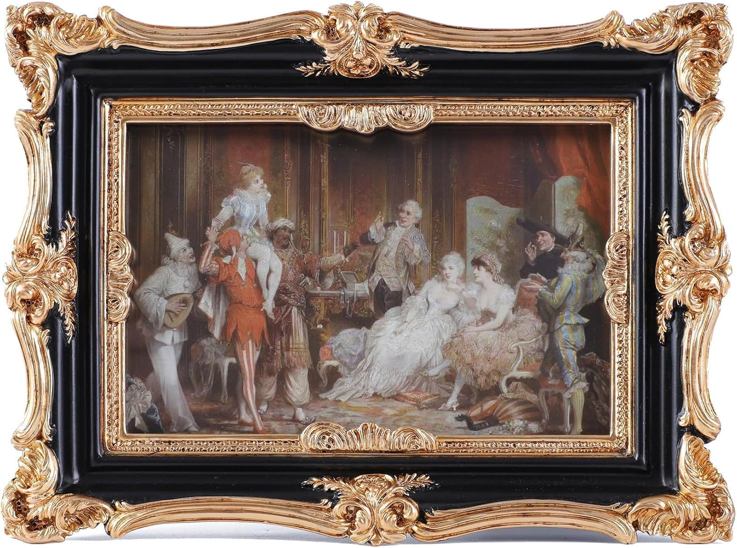 Vintage Picture Frames 5x7 Ornate Antique Black and Gold Picture Frames Vintage