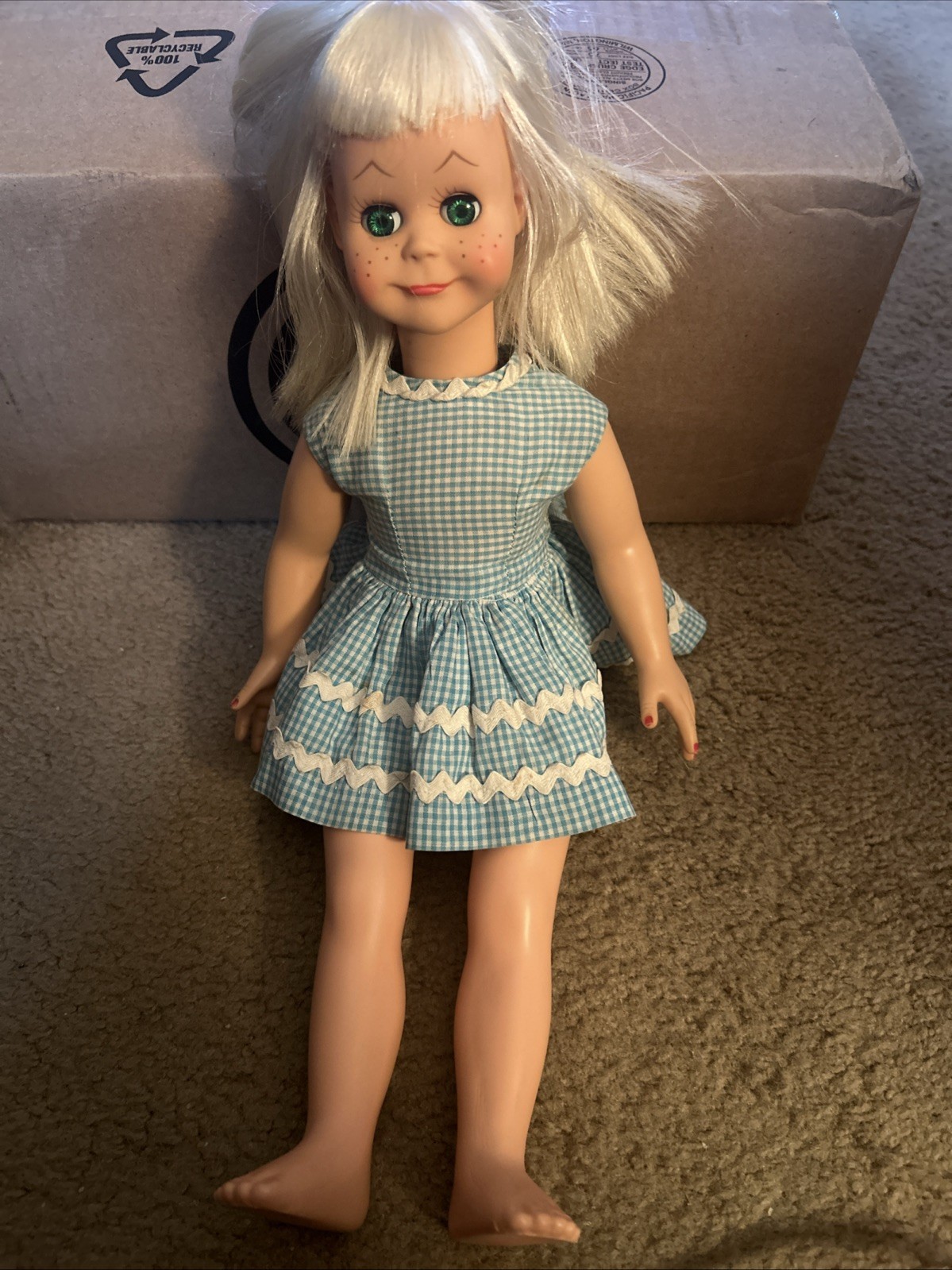 Vintage Talky Tina 16” Doll Twilight Zone 1960 Killer Talking Doll Blond Rare