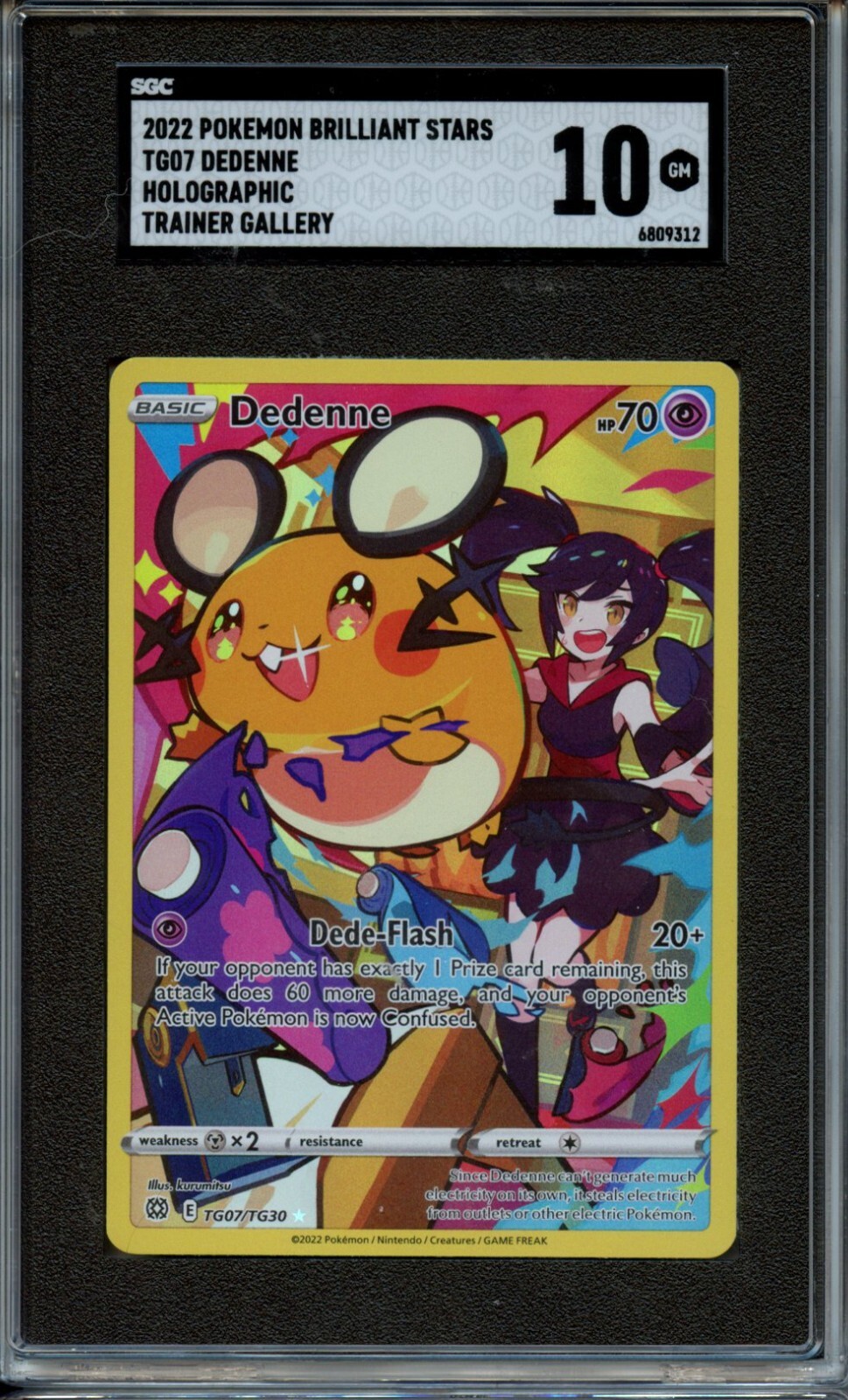 2022 Pokemon Dedenne Trainer Gallery SGC 10