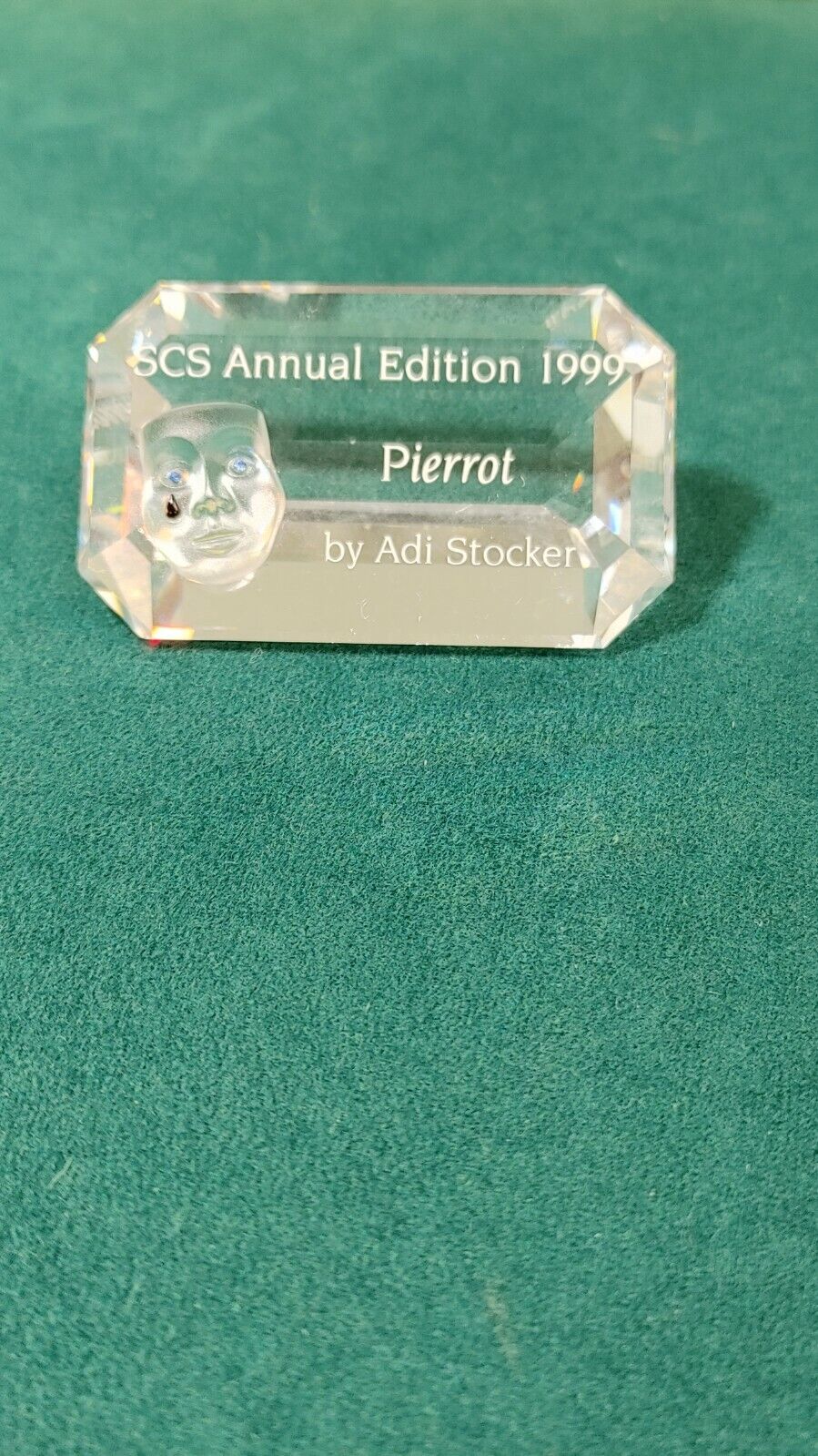 Swarovski Crystal Masquerade SCS Pierrot Plaque, German - 9003140086607. 