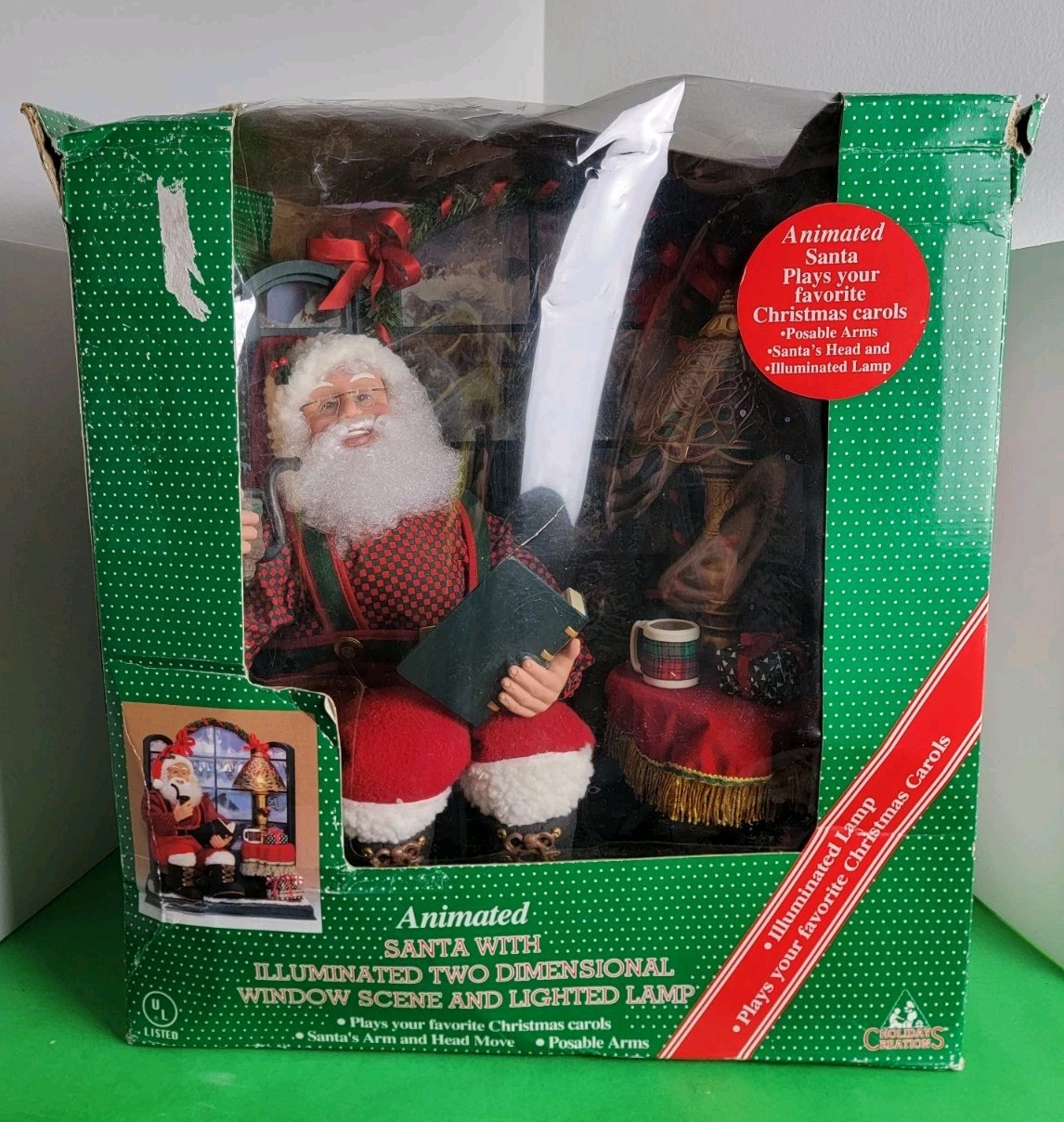 Holiday Creations Musical Lighted Animated Santa at the Bay Window Display