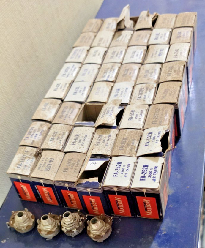 54 Vintage NOS Radio Parts by  Mallory Electronic Components