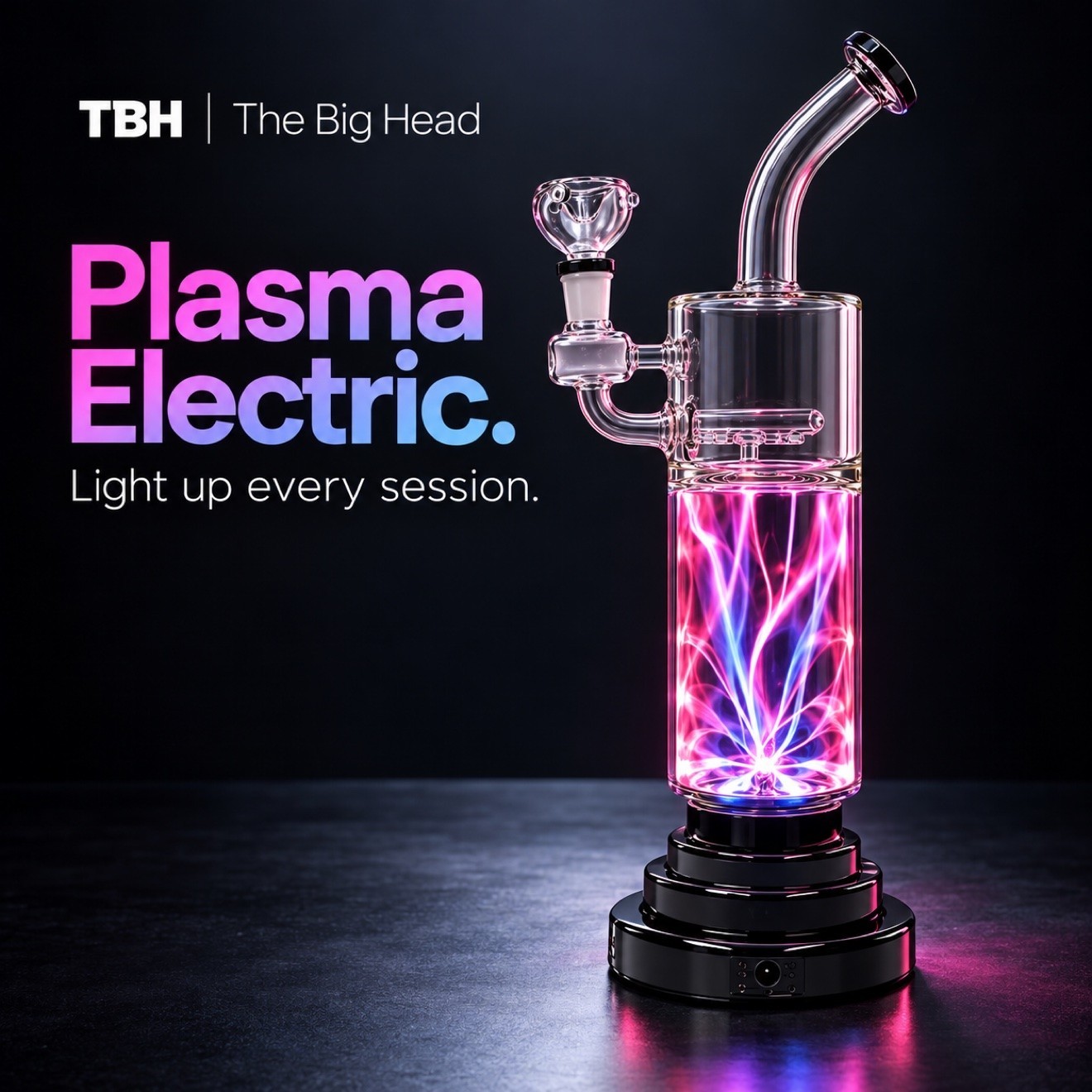 TBH Plasma Electric Glass Bong Hookah 14 Inch Rechargeable Bong | Pre order
