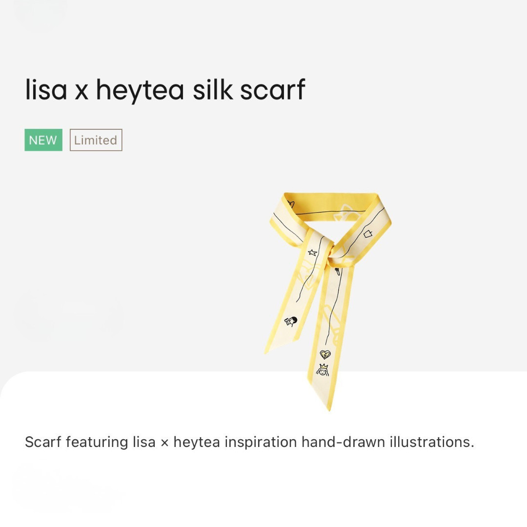 Lisa x Heytea Silk Scarf / Cap / Inspiration Tumbler Thailand Exclusive